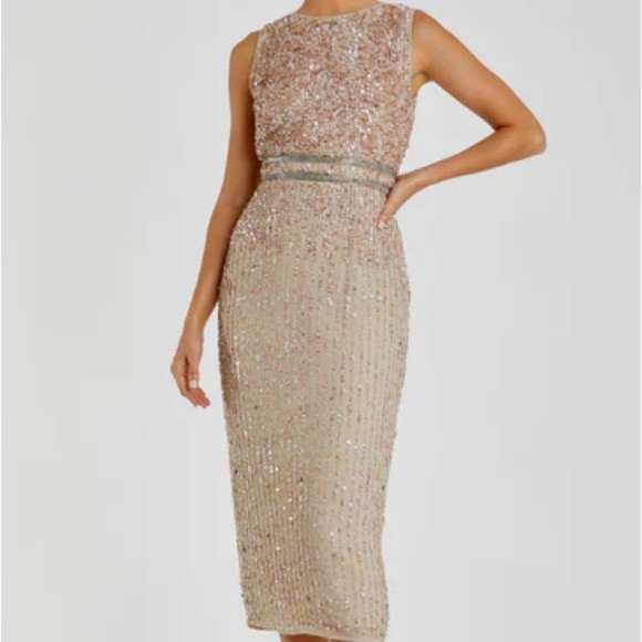 Mac Duggal | Sequin Embroidered Sheath Dress - Picture 1 of 6